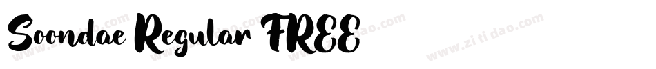 Soondae Regular FREE字体转换